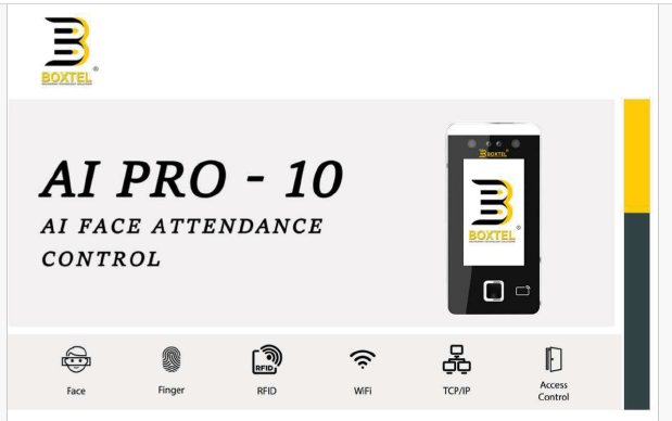BOXTEL AIPRO-10 AI face attendance control device brochure