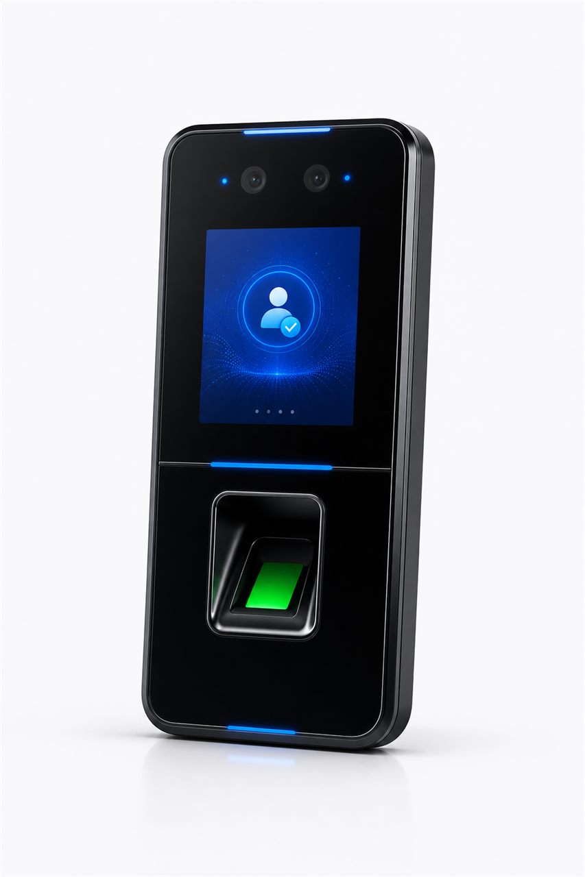 Biometric face and fingerprint terminal